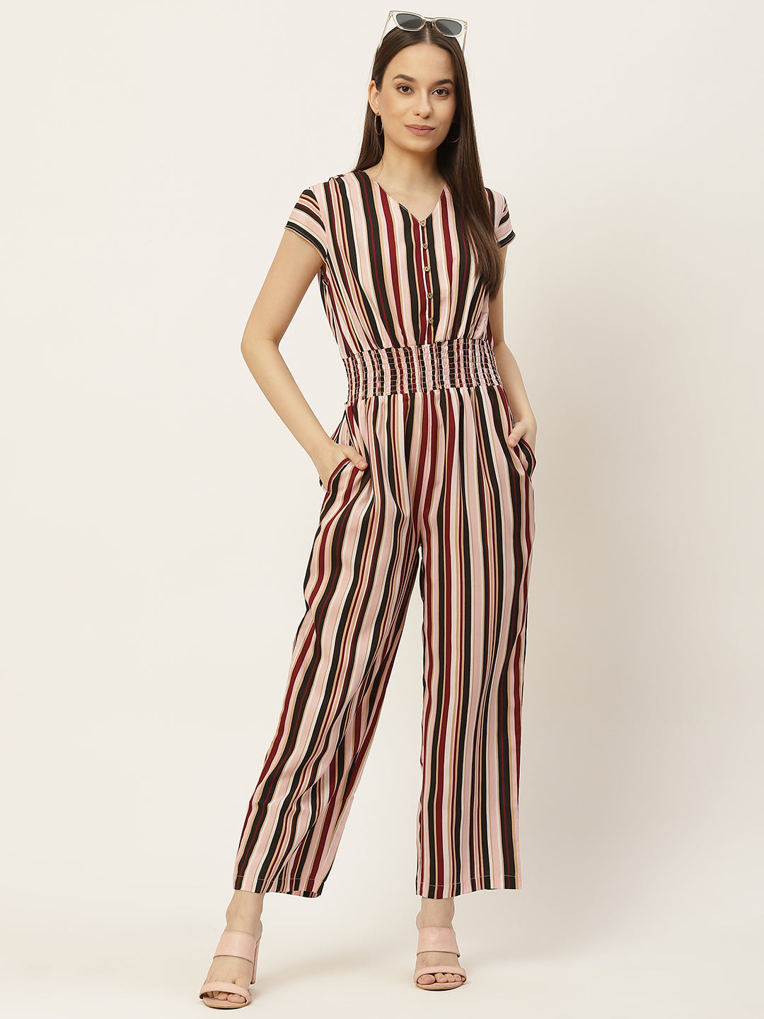 Multicolor Striped Jumpsuit