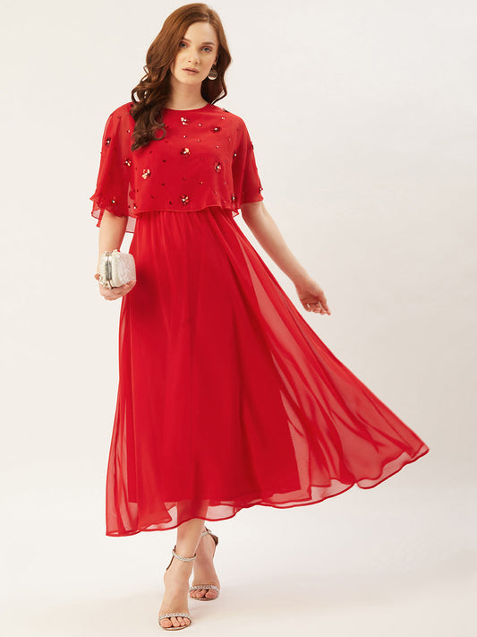 Women Maxi Red Dress