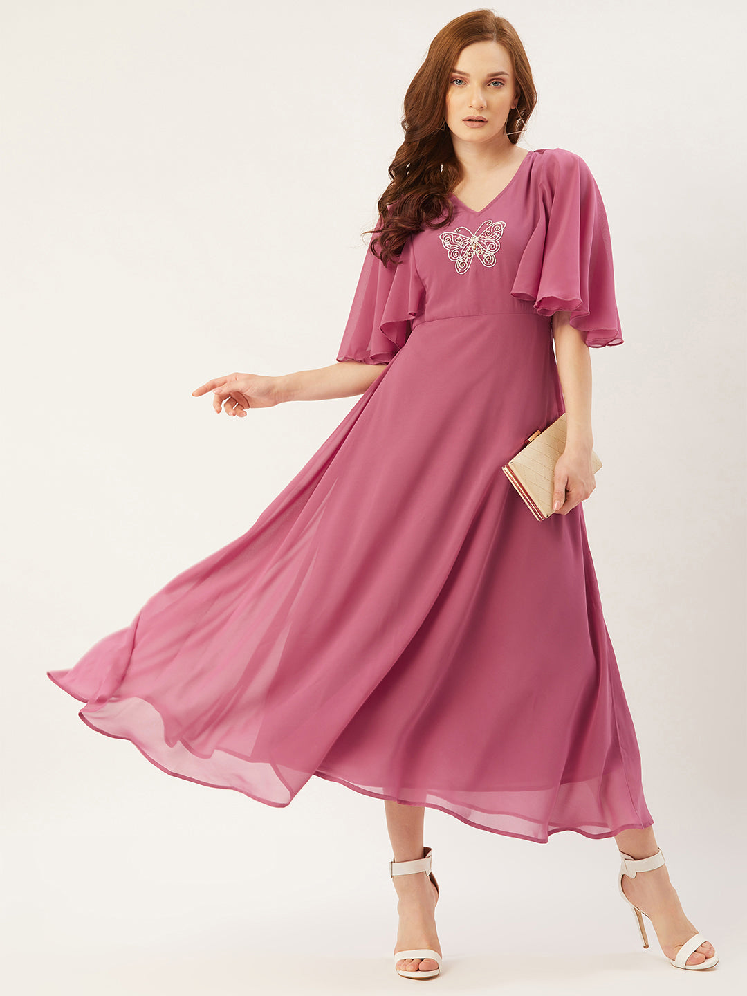 Women Maxi Peach Dress