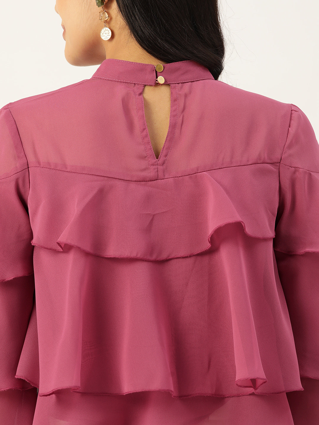 Pink Layered Georgette Top