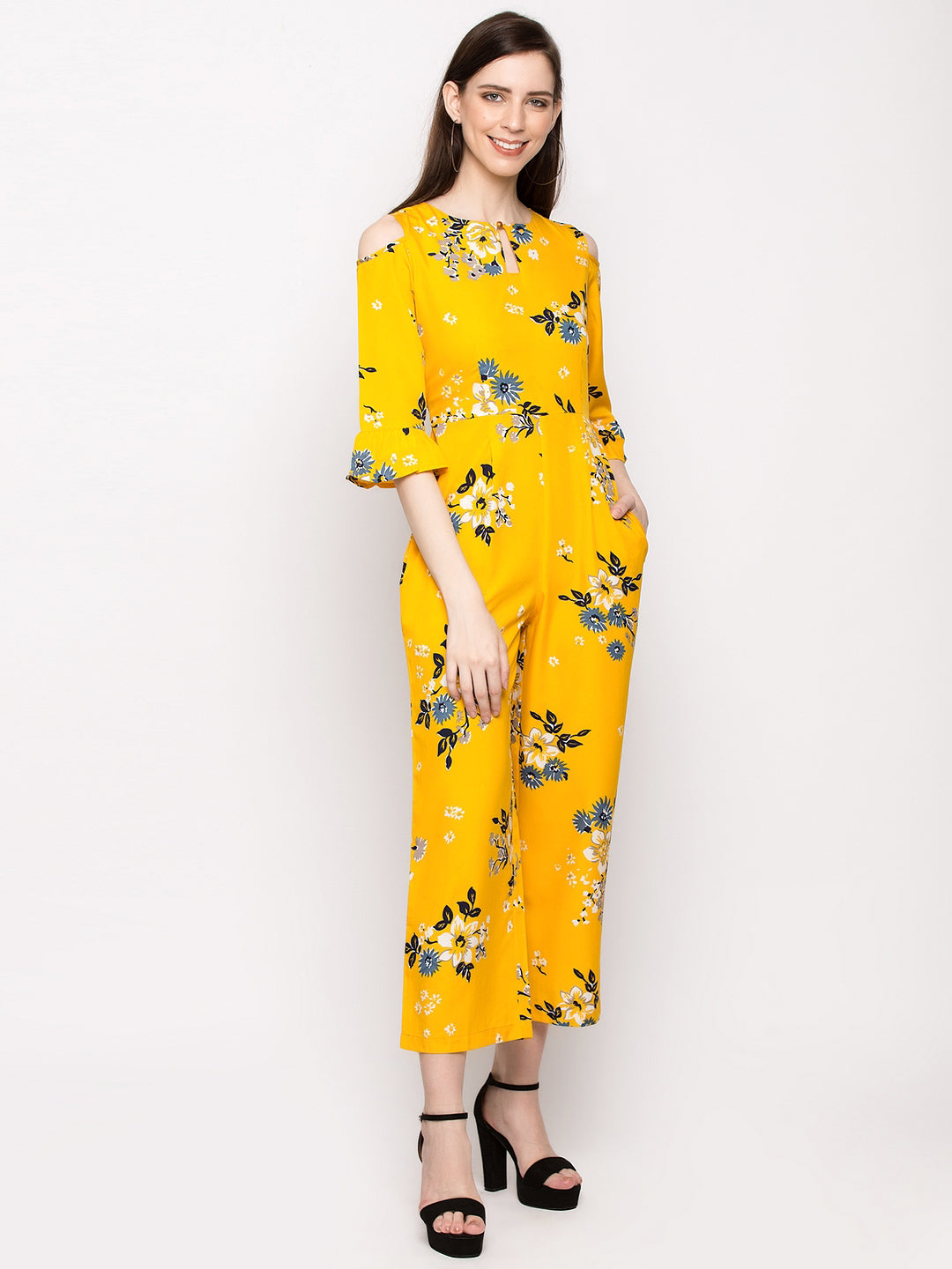 Floral Yellow Jumpsuit