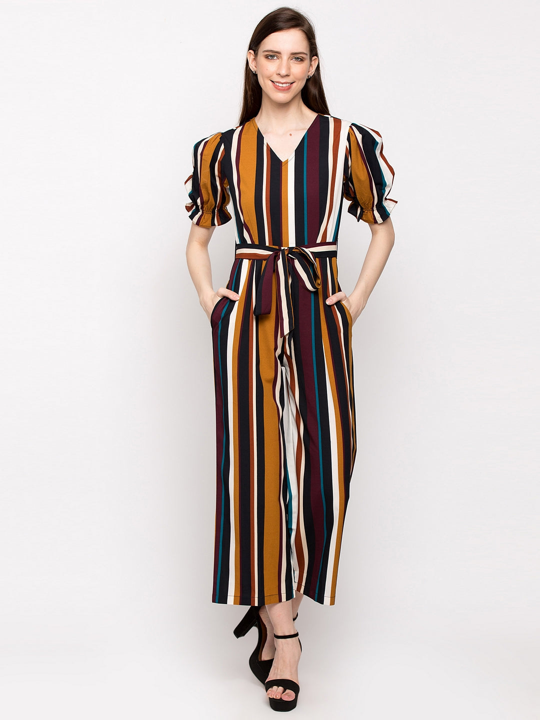 Multicolored Striped Jumpsuit