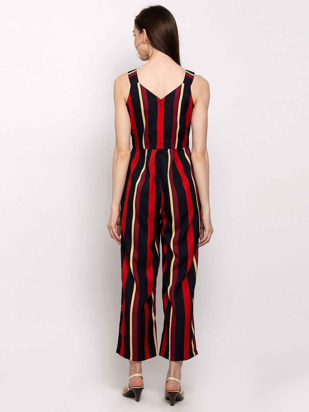 Red Striped Jumpsuit