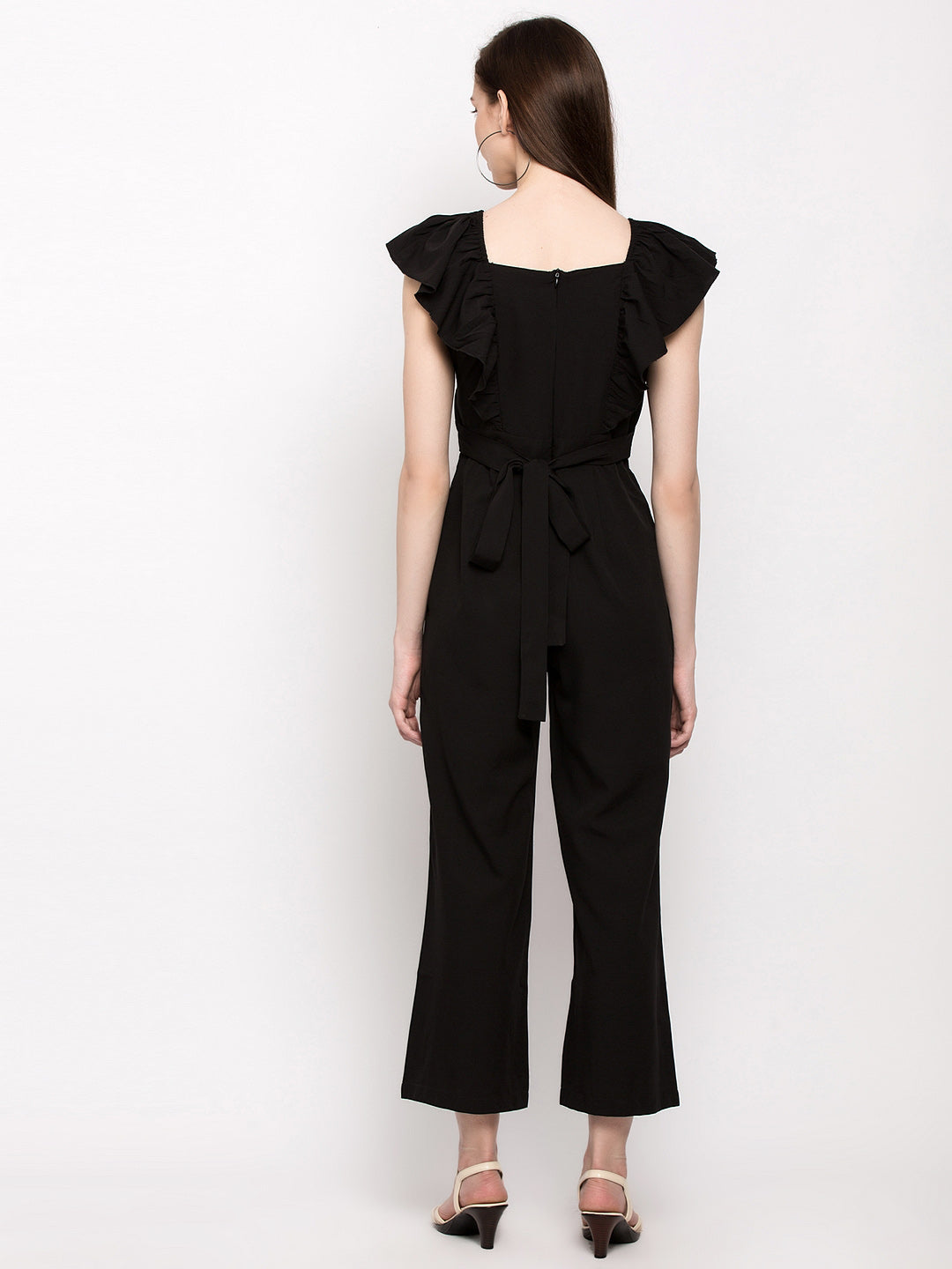 Women Black Solid Basic Jumpsuit