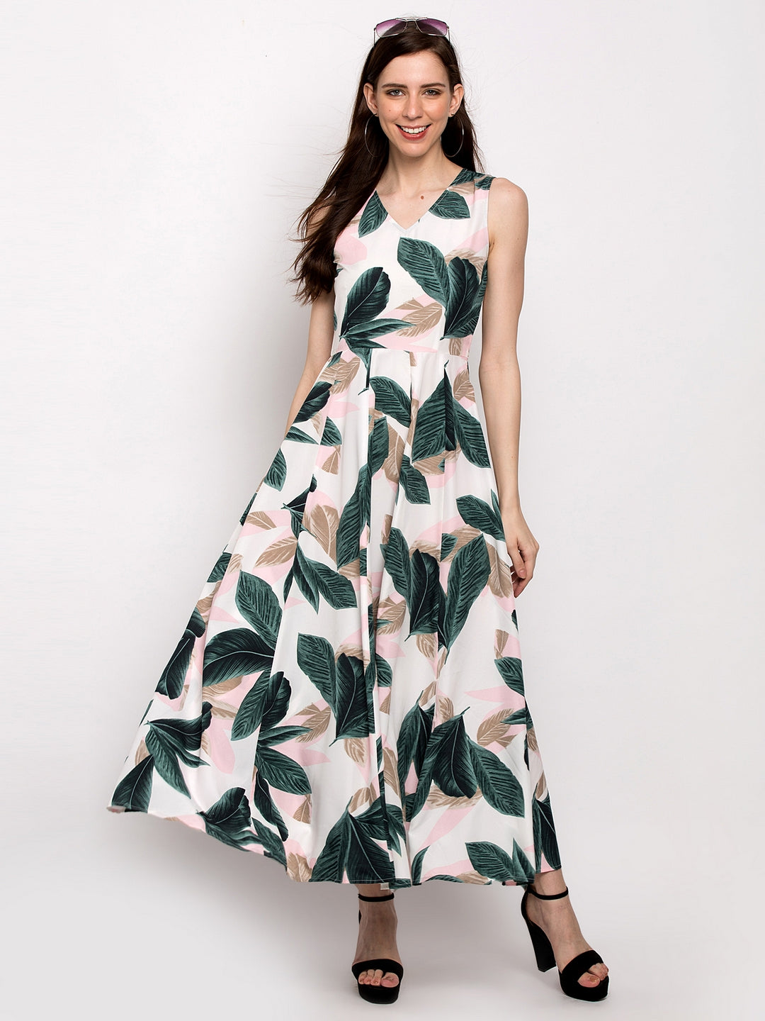 Leaf Printed Dress