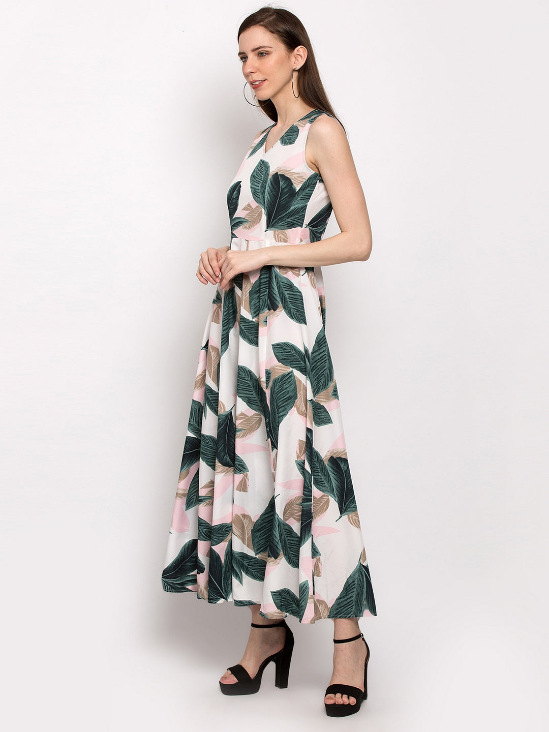 Leaf Printed Dress