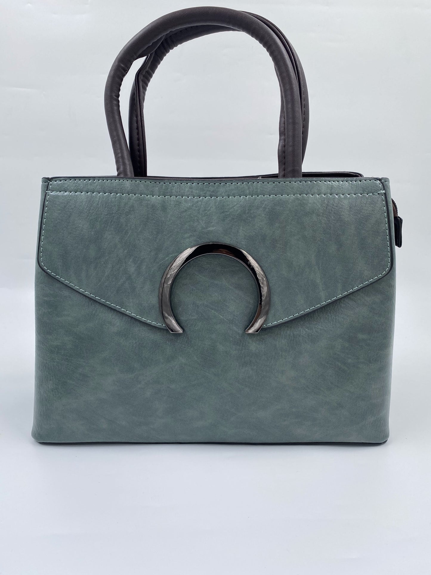 Green Solid Shoulder Bag