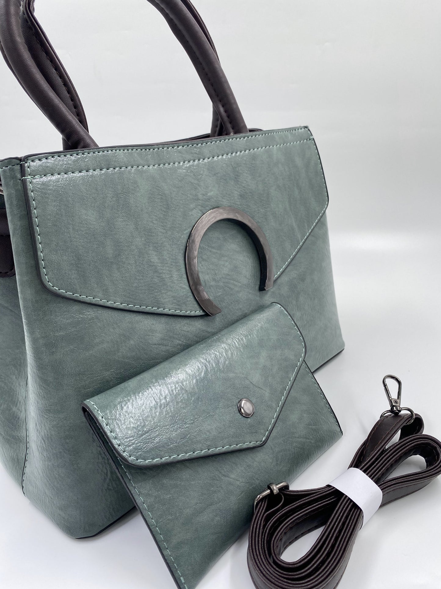 Green Solid Shoulder Bag