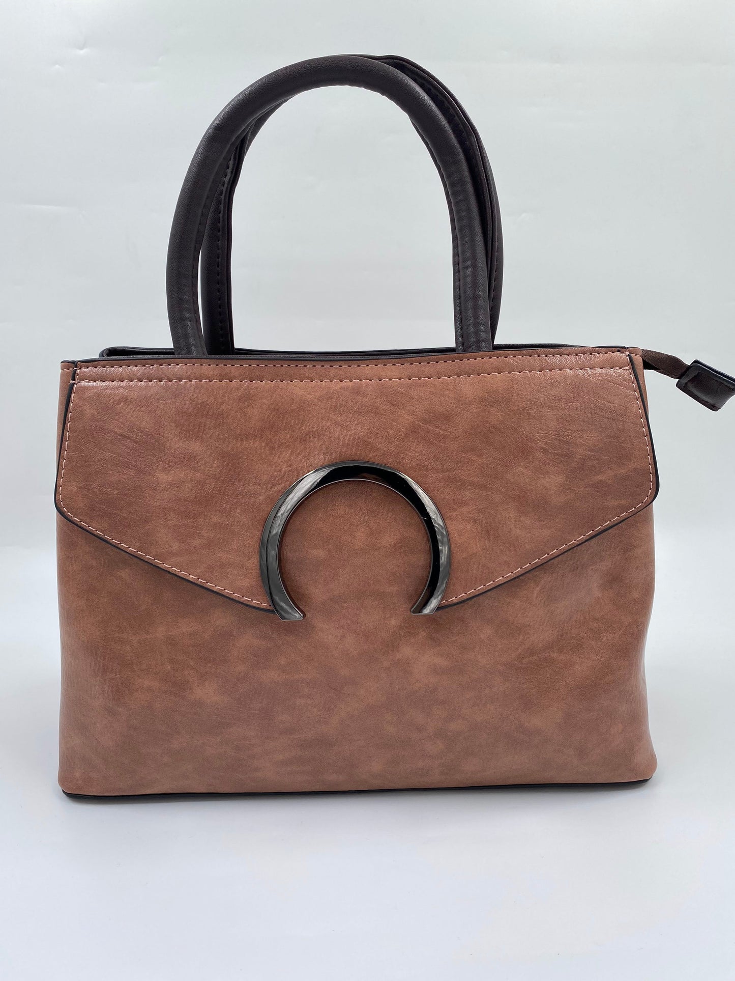 Peach Solid Shoulder Bag