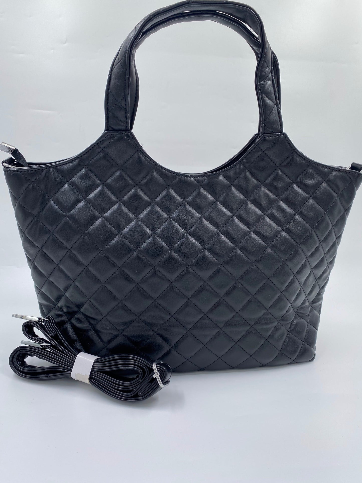 Quilted Detail Tote Bag With A detachable Strap