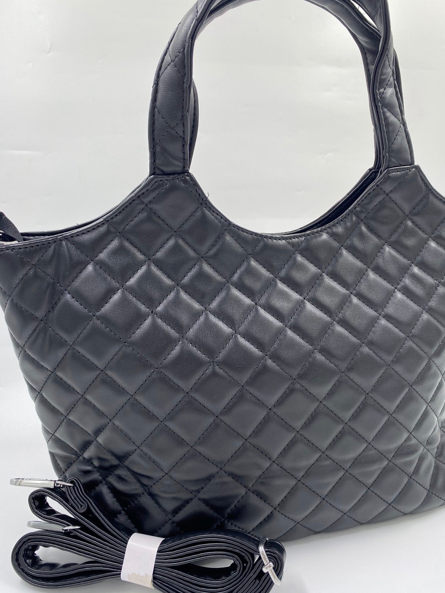 Quilted Detail Tote Bag With A detachable Strap