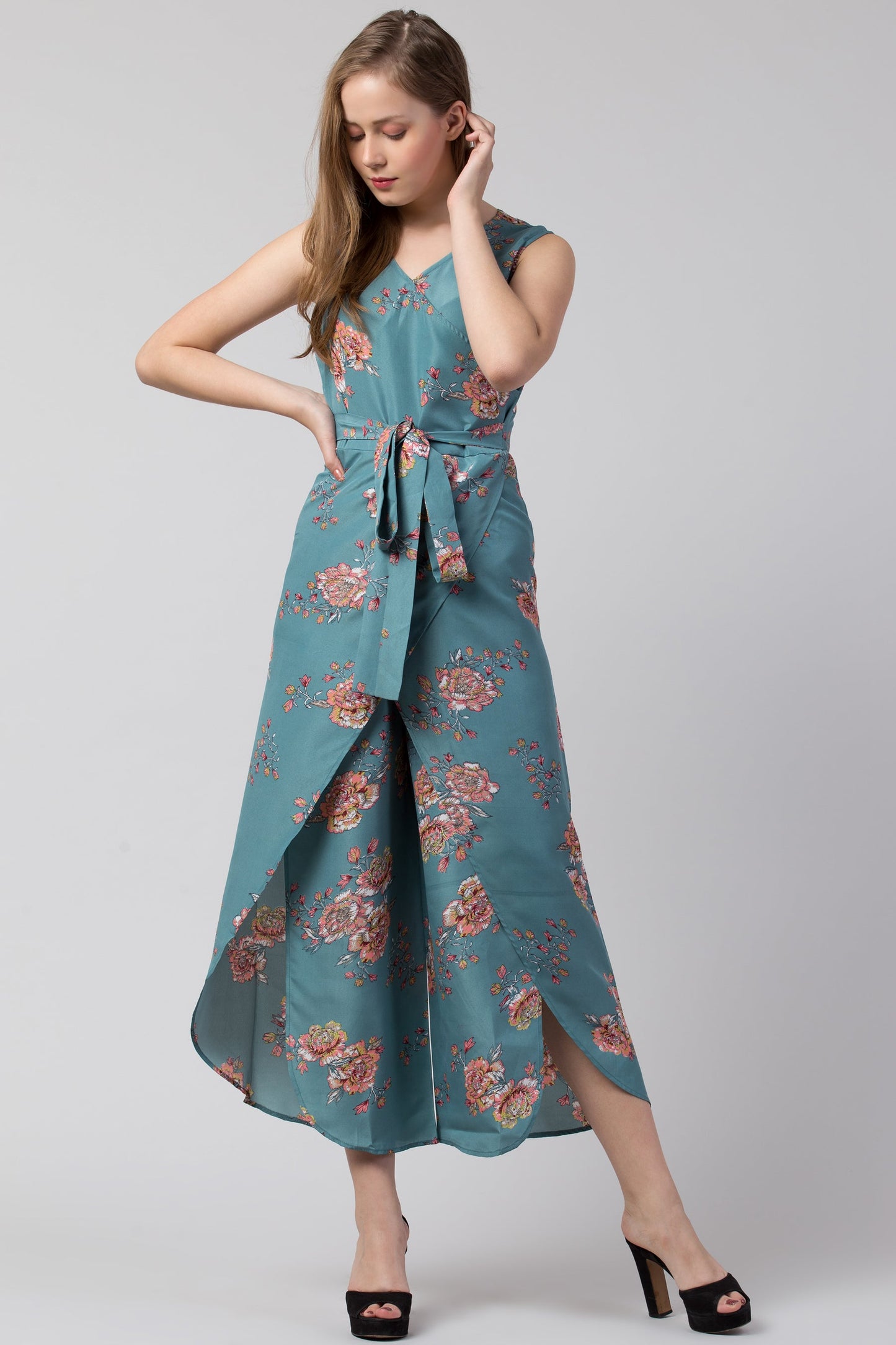 Women Floral Print Jumpsuit