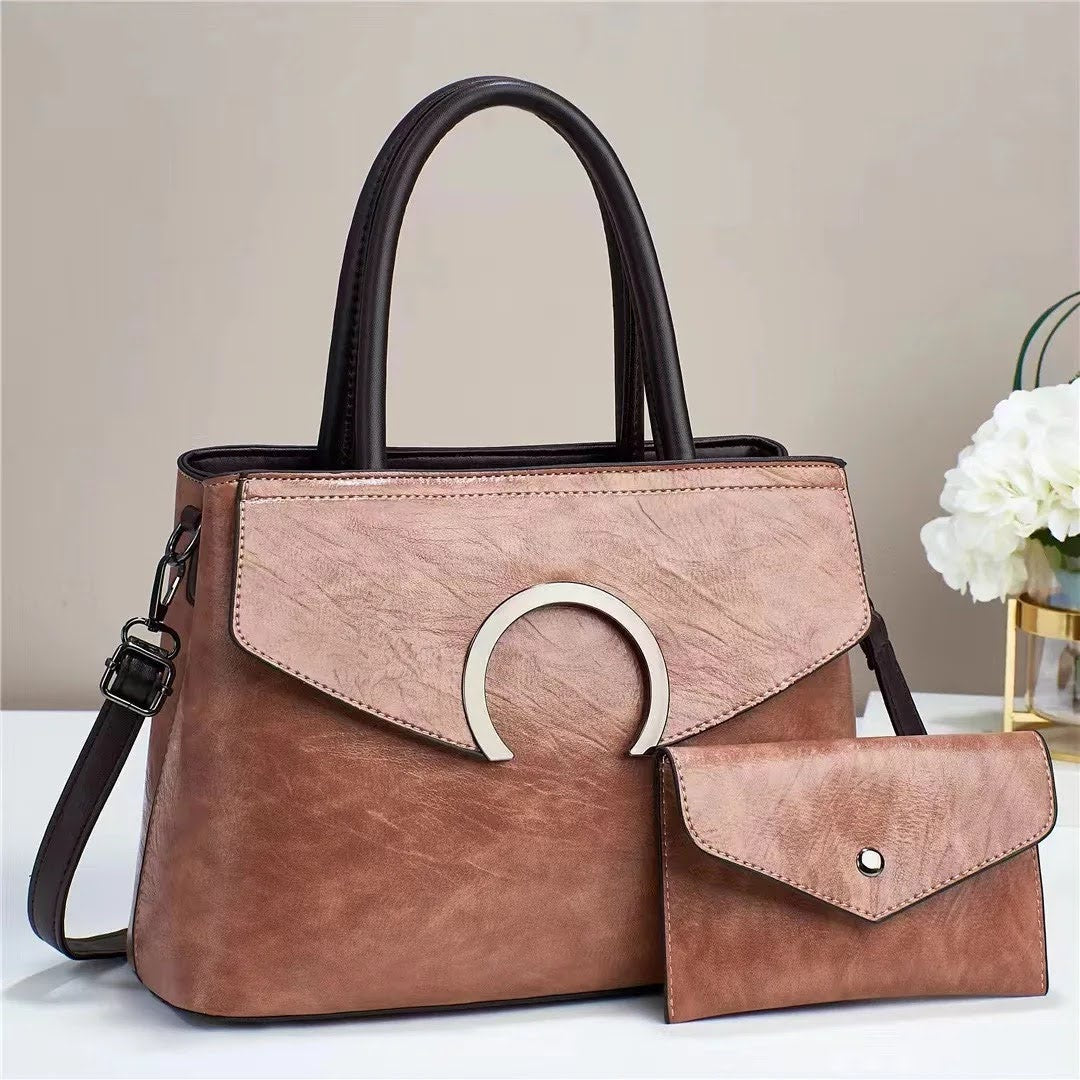 Peach Solid Shoulder Bag