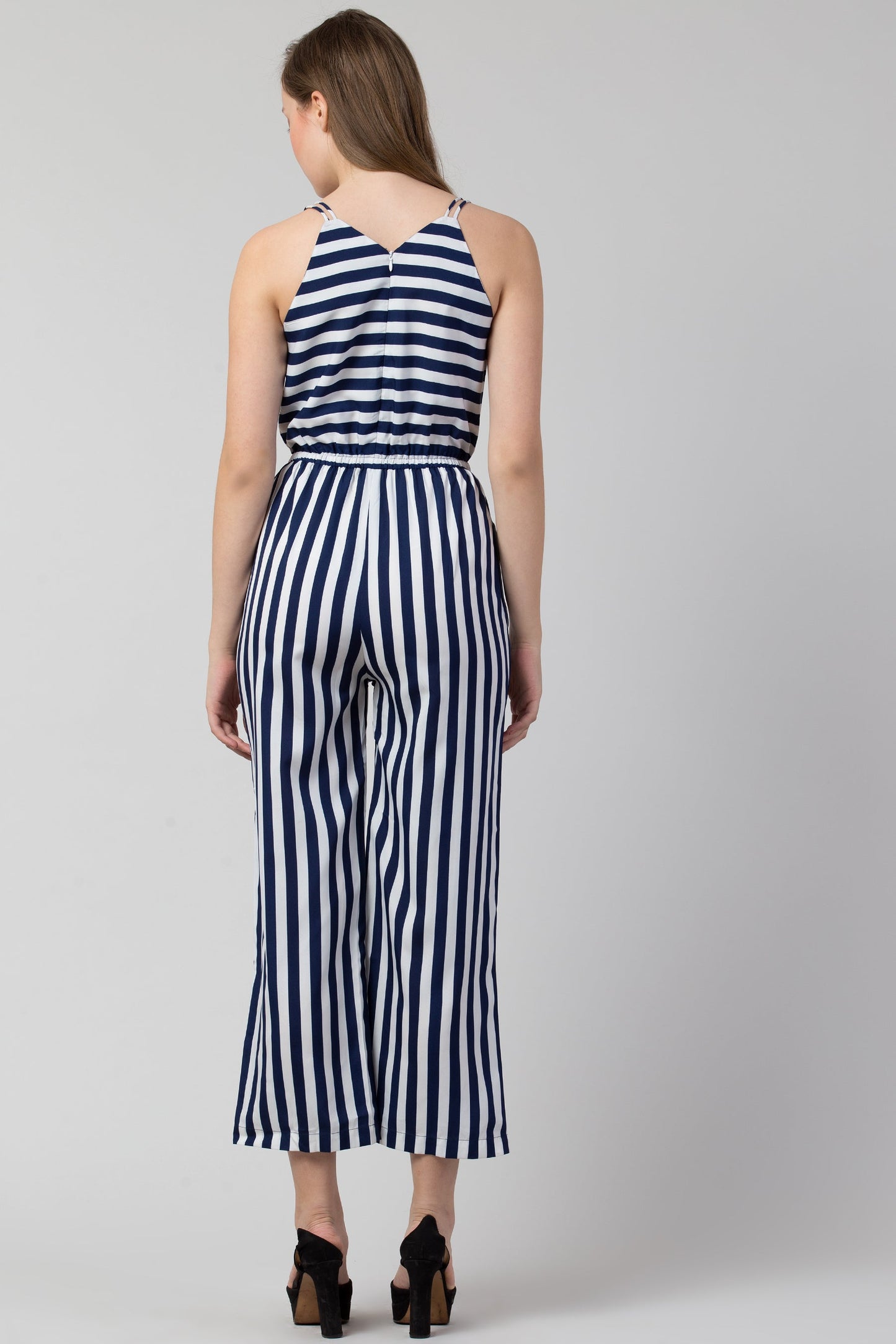 Navy Striped Jumpsuit