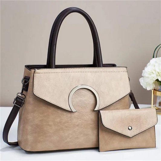 Khaki Solid Shoulder Bag