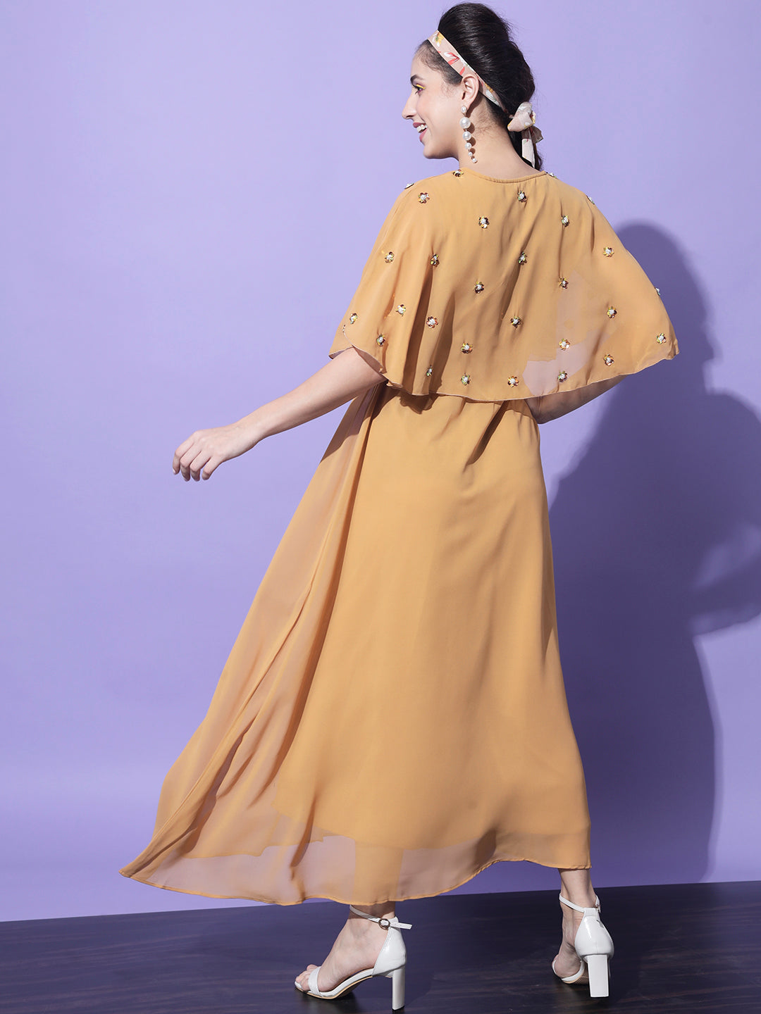 Yellow Georgette Maxi Dress